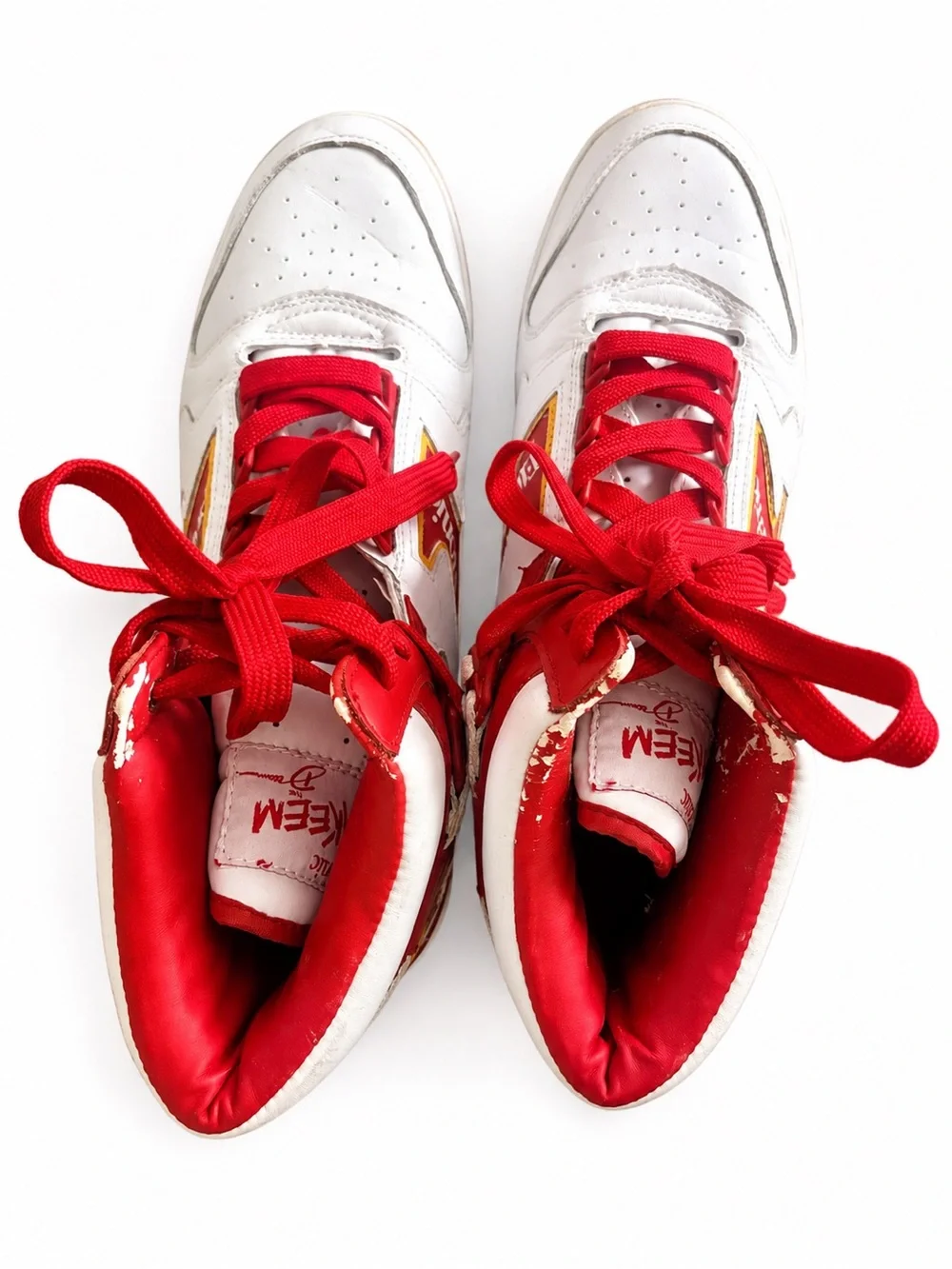Etonic Akeem The Dream Hakeem Olajuwon High Top Sneakers Red White Men’s 12
